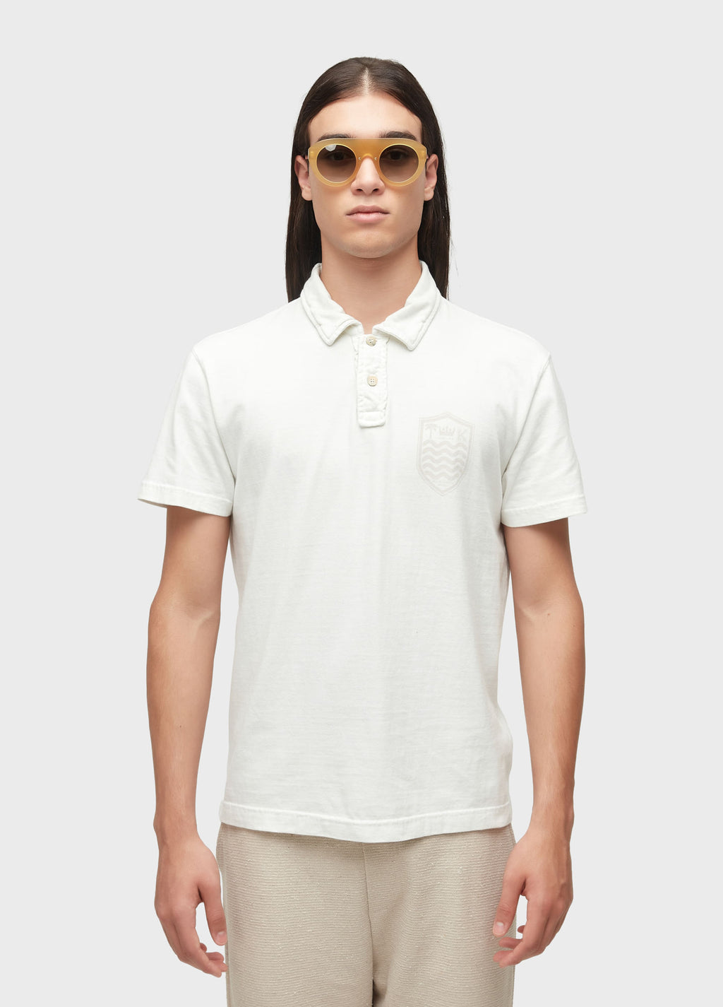 CAMISA POLO STONE MC COLORS OFF-WHITE