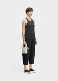 CALCA OVER PLISSE MATELASSE DOUBLE OFF-WHITE/PRETO