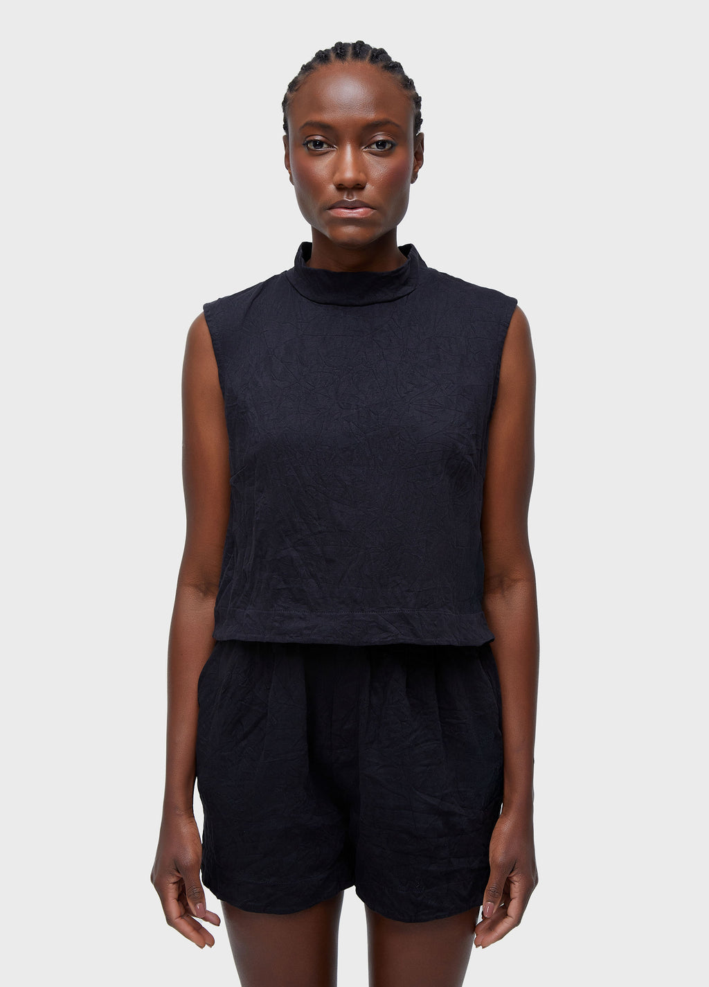SLEEVELESS GOLA ALTA WRINKLE