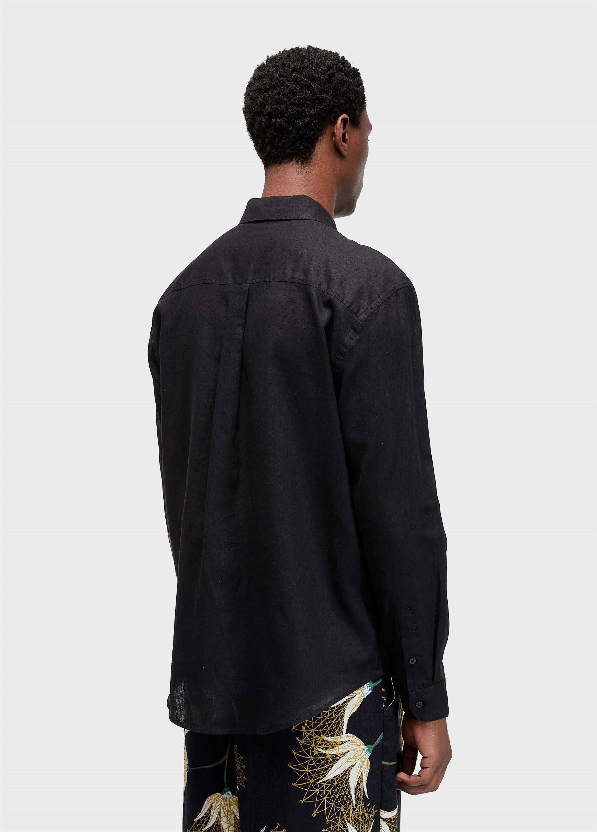 CAMISA LINEN BORDADO LOUVA DEUS ML