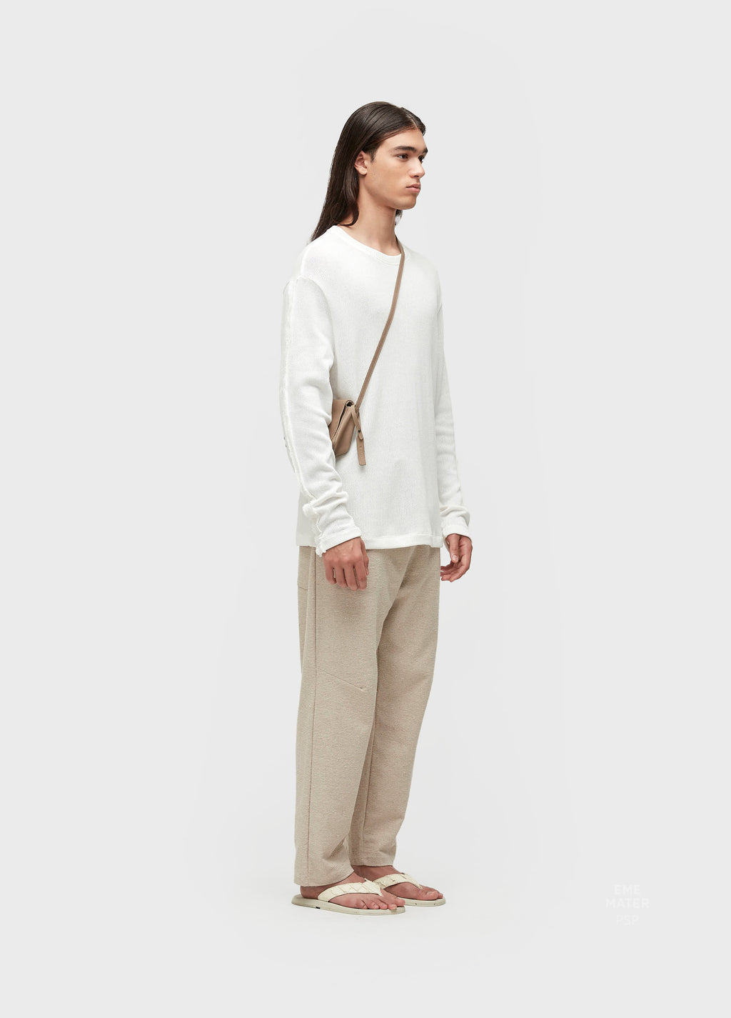 T-SHIRT OVER KNIT TEXTURE SEAM ML