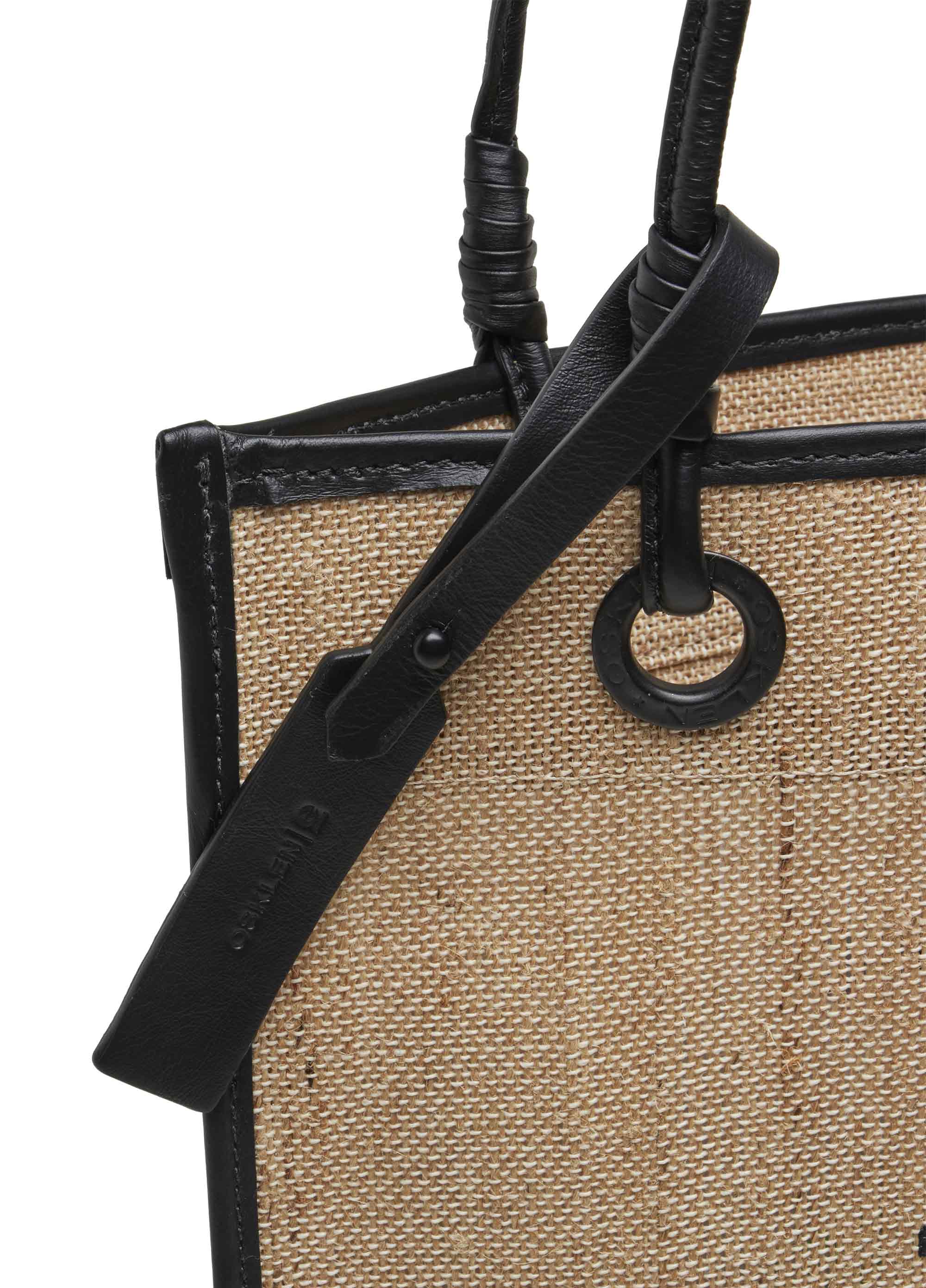 BOLSA TOTE FLAT COURO JUTA ECO