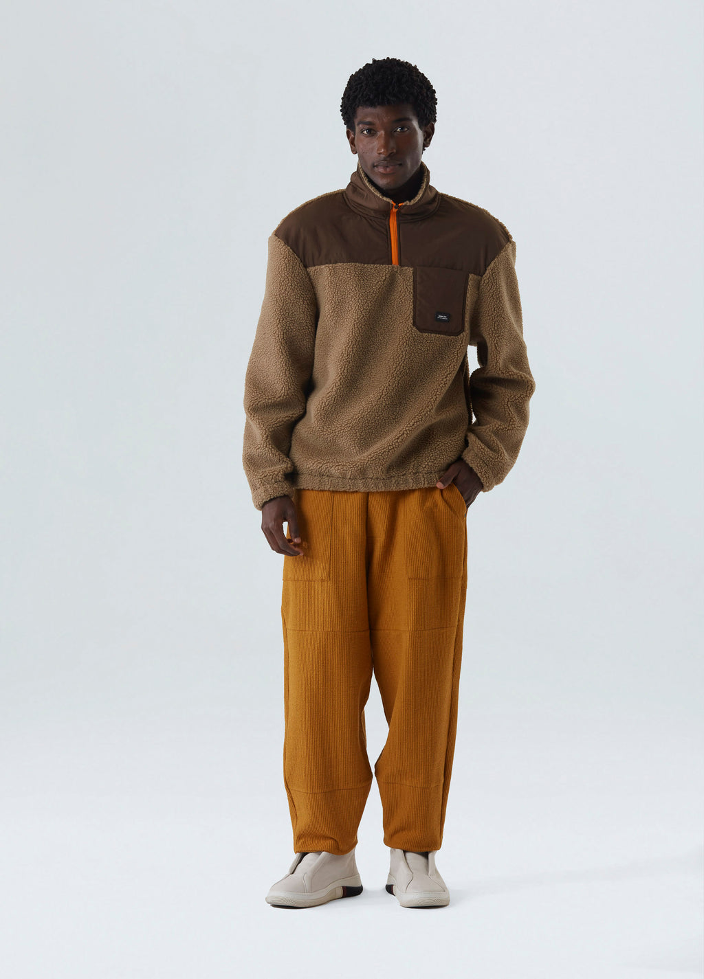CALCA EMBOSSED STRIPES MOSTARDA