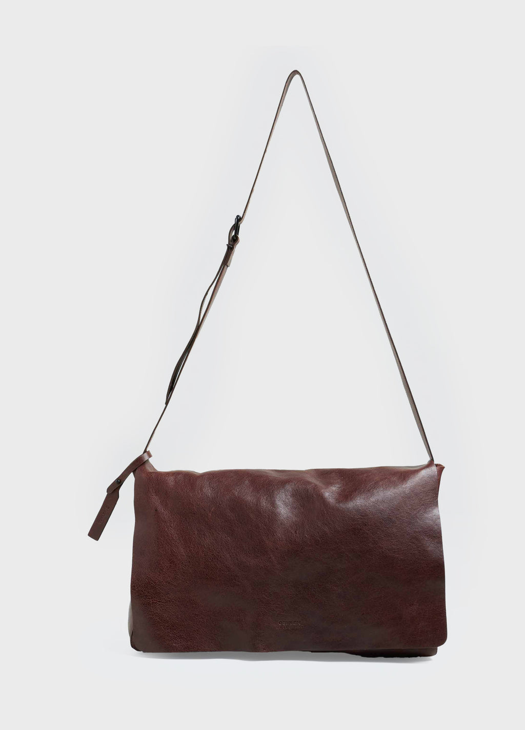 LARGE LEATHER CROSSBODY E-BASICS BAG