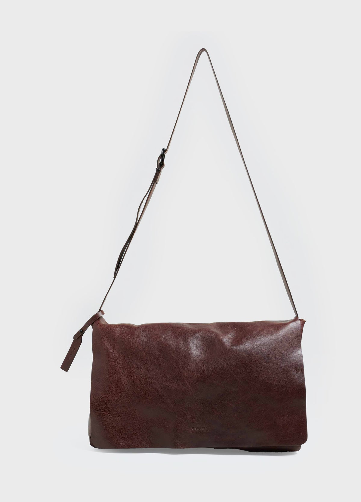 LARGE LEATHER CROSSBODY E-BASICS BAG