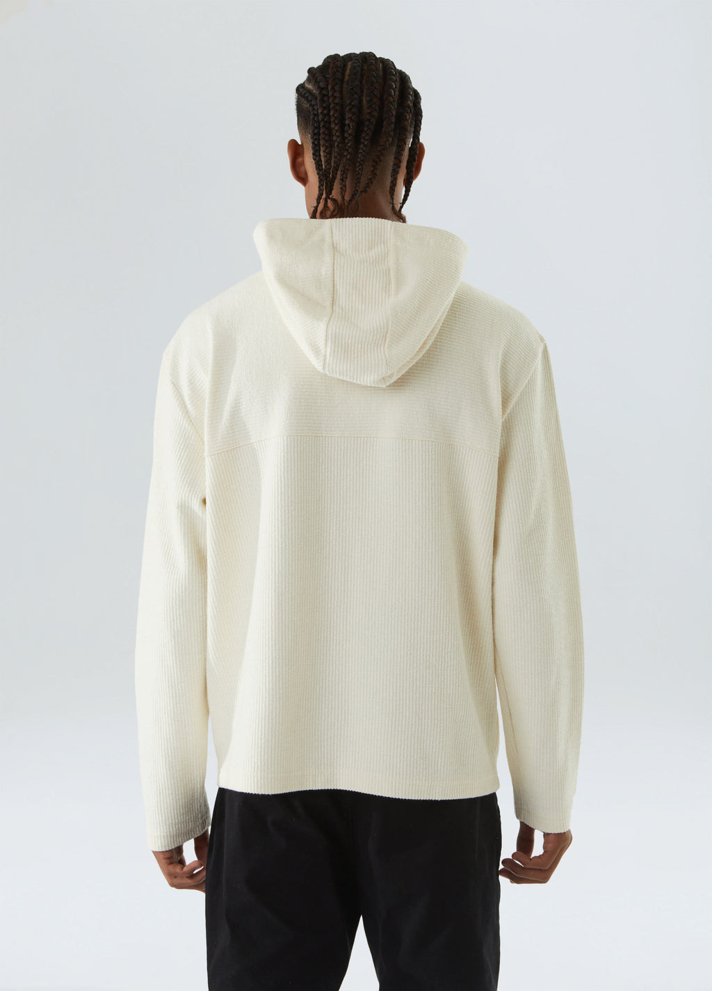 CASACO HOODIE SOFT FUZZ OFF-WHITE