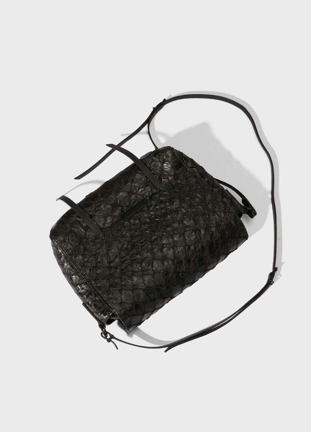 PIRARUCU FLAP SHOULDER BAG PRETO/PRETO