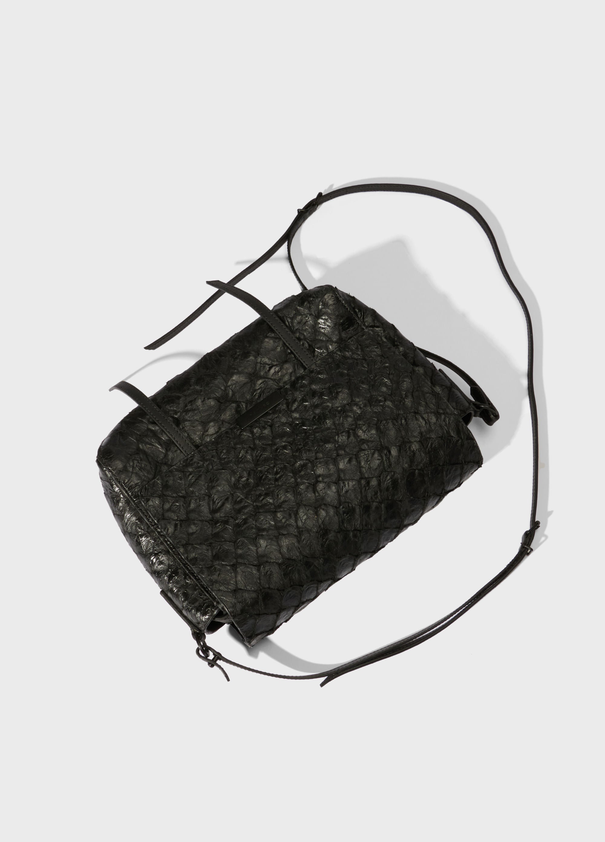 PIRARUCU FLAP SHOULDER BAG PRETO/PRETO