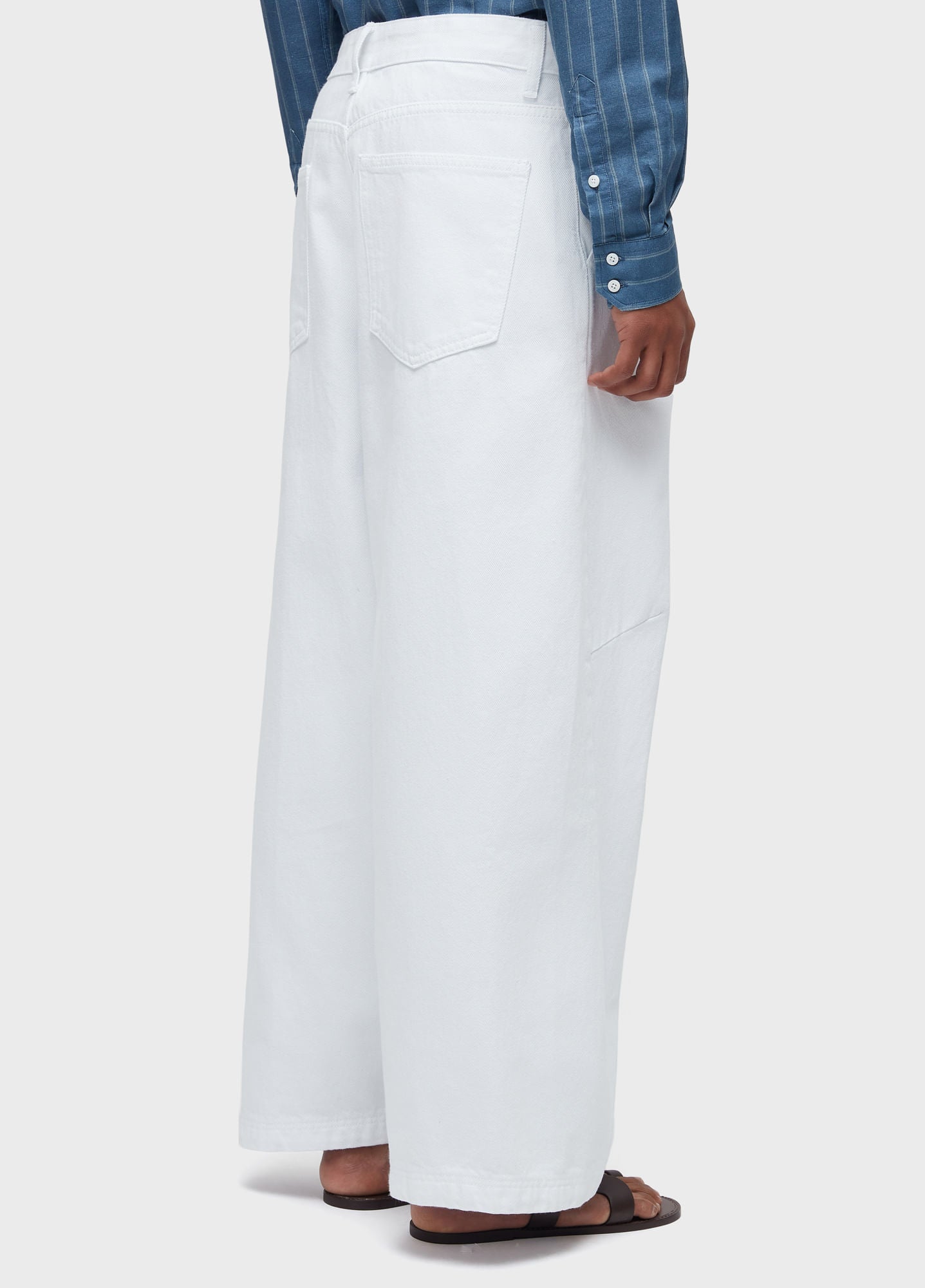 CALÇA OVER WIDE TWILL BRANCO