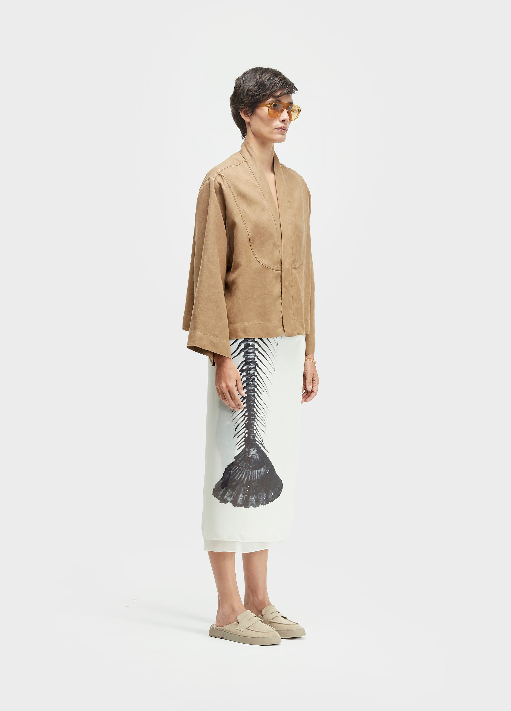 KIMONO PESPONTOS LINEN