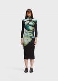 VESTIDO ML MIDI PIXEL BUTTERFLY TEX
