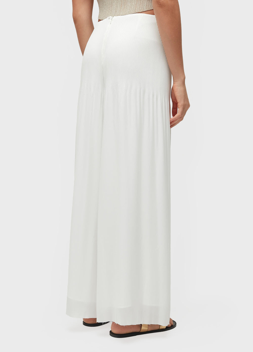 CALÇA RETA PLISSADA