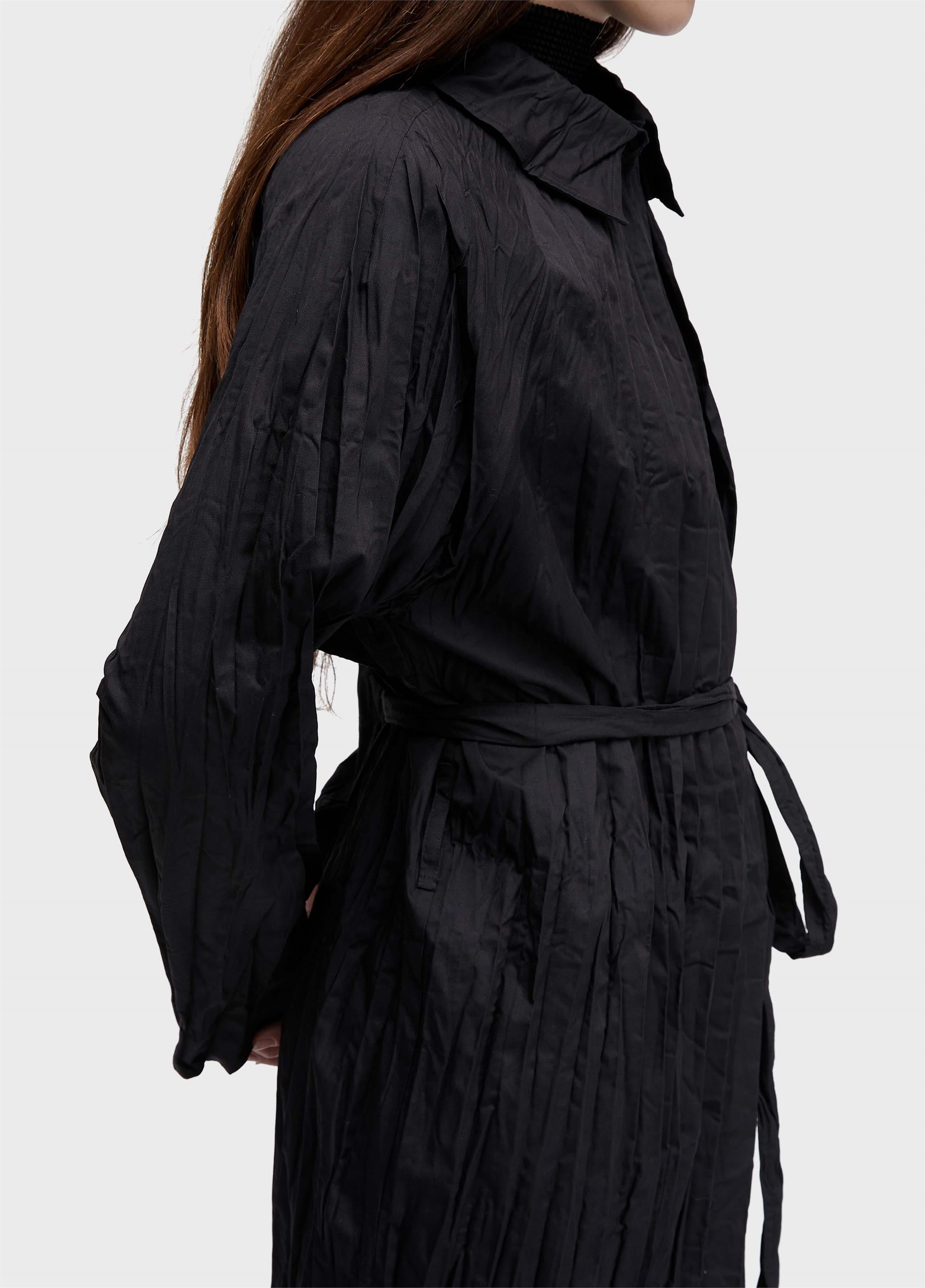 TRENCH COAT WRINKLED TRICOLINE