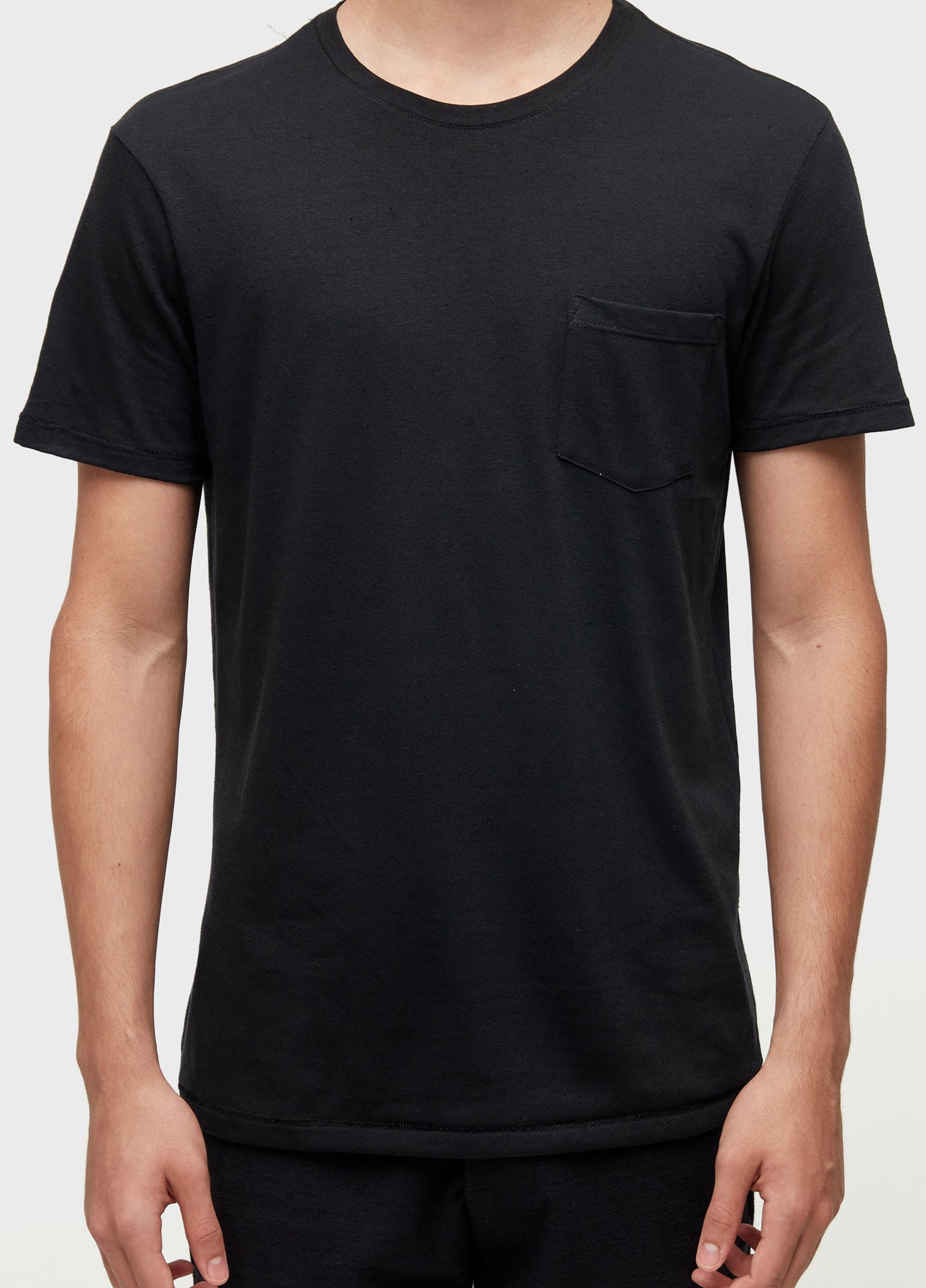 T-SHIRT RUSTIC POCKET E-BASICS MC II PRETO