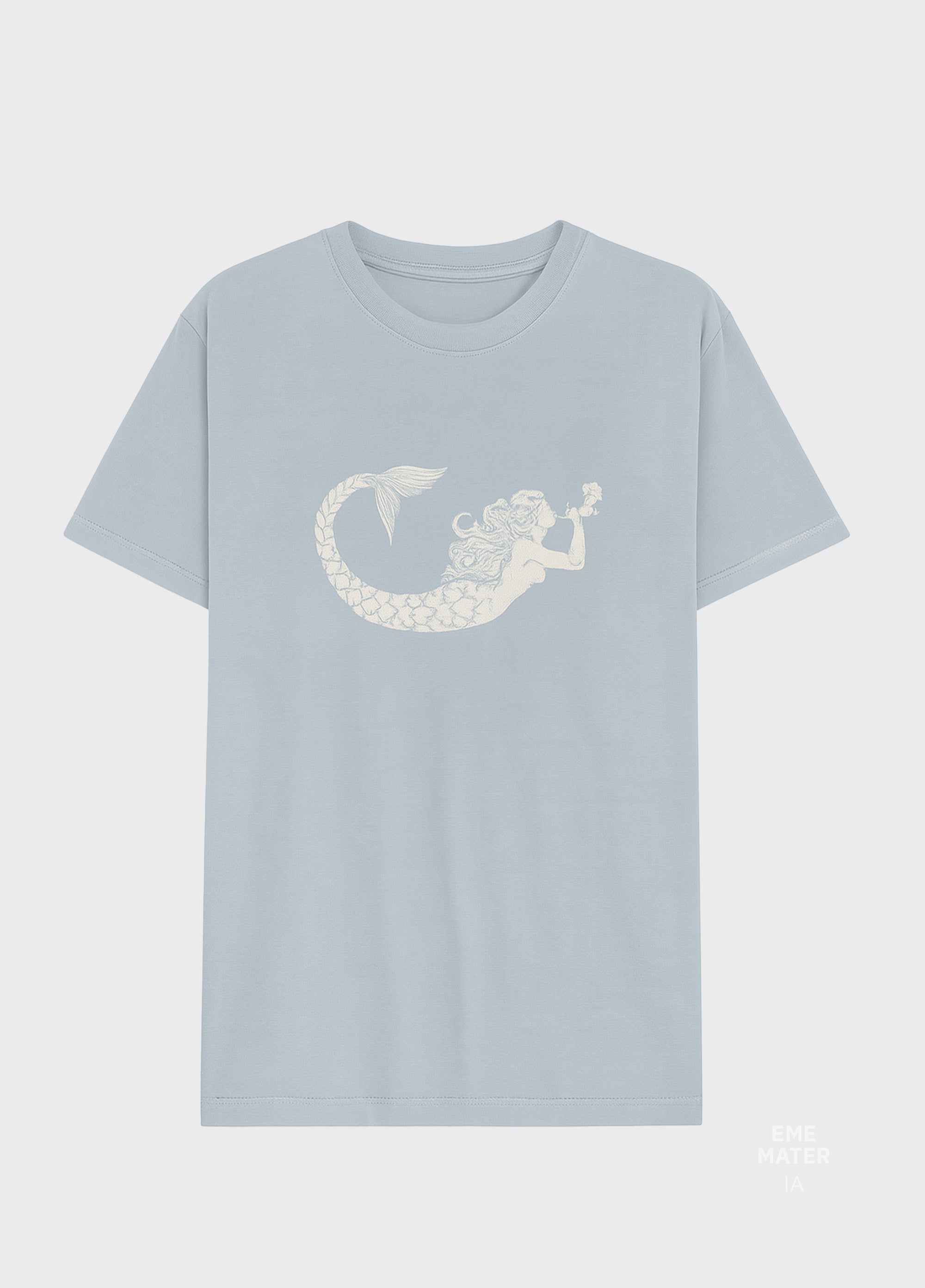 T-SHIRT STONE MERMAID MC AZUL CLARO