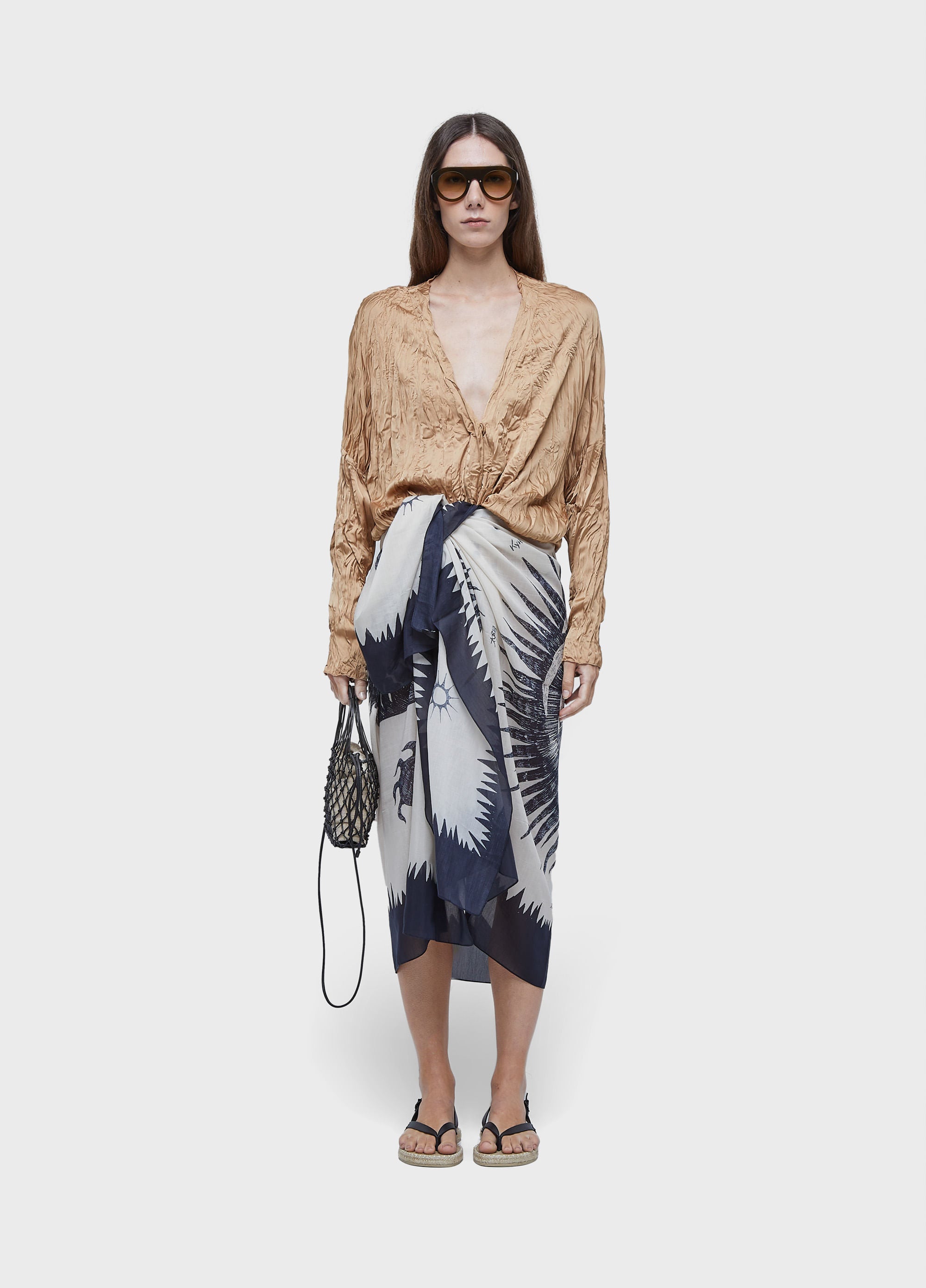 CAMISA MANGA LONGA WRINKLED SATIN