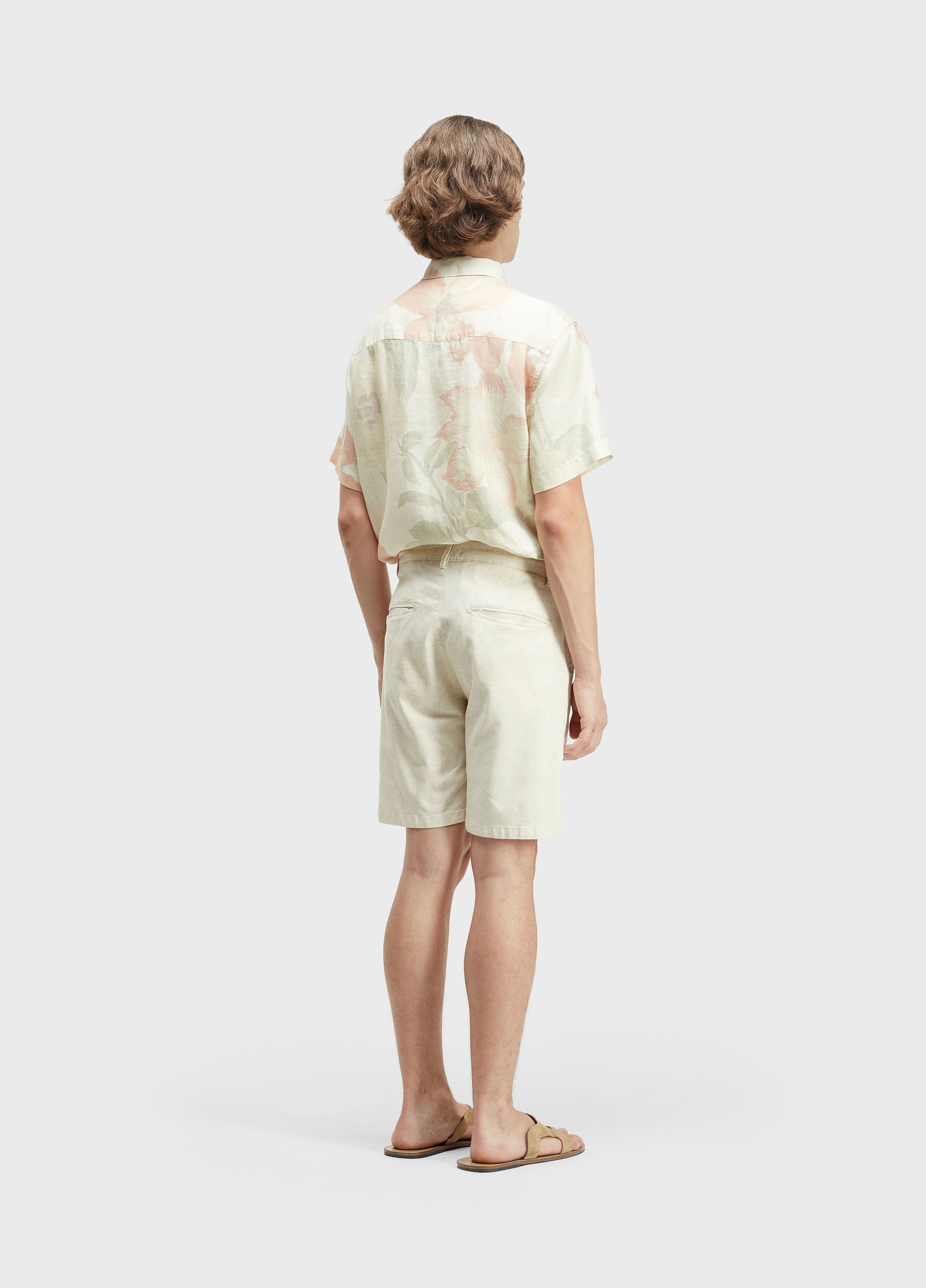 BERMUDA ALFAIATARIA BASIC LINEN NATURAL
