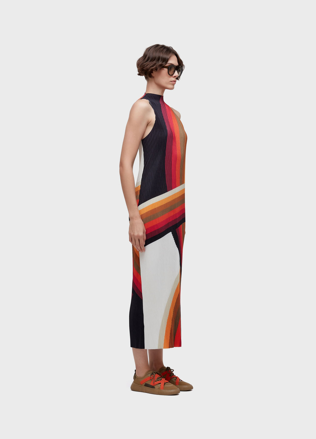 VESTIDO RAGLAN LONGUI PLISSÊ ONDA