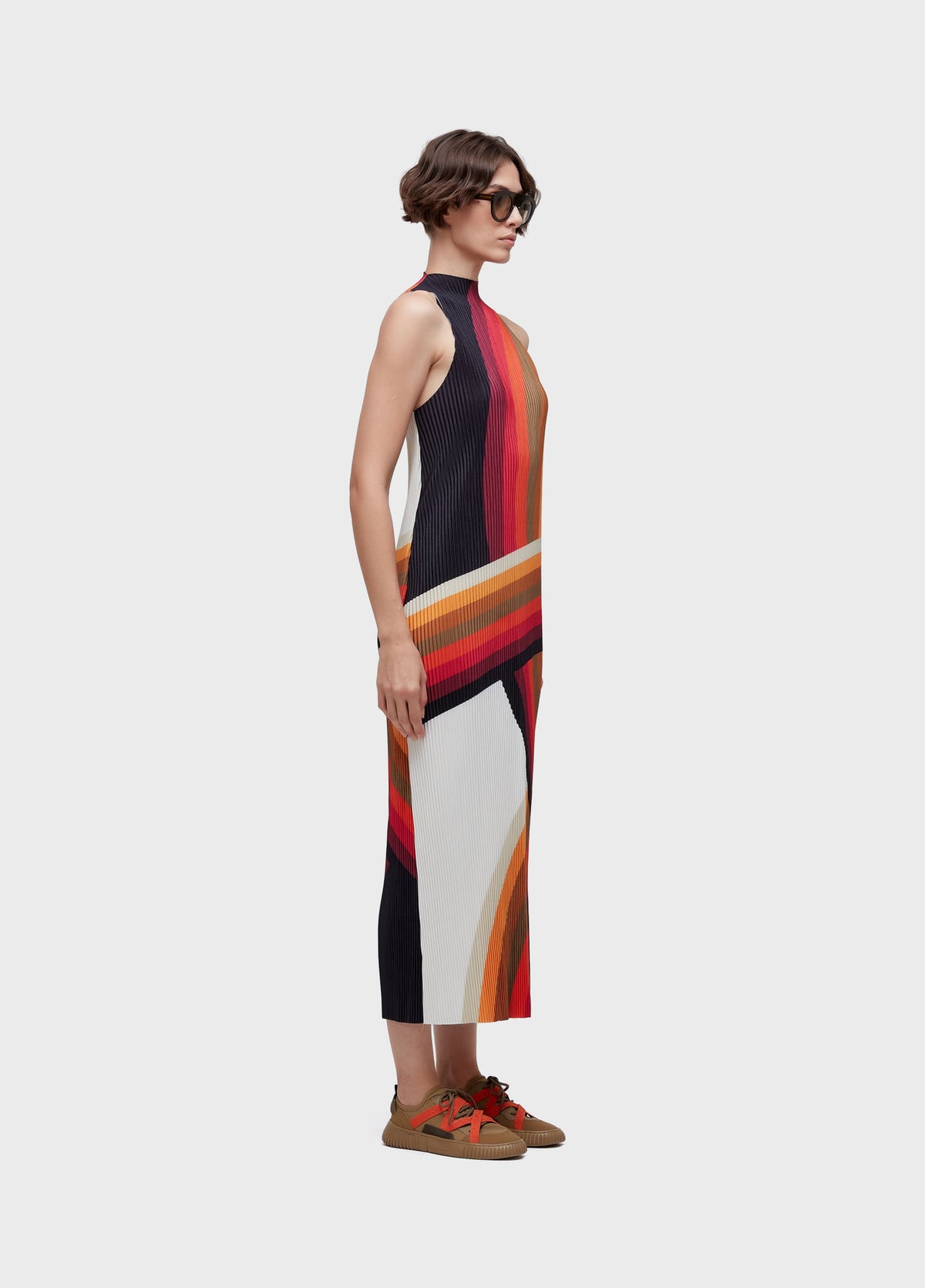 VESTIDO RAGLAN LONGUI PLISSÊ ONDA