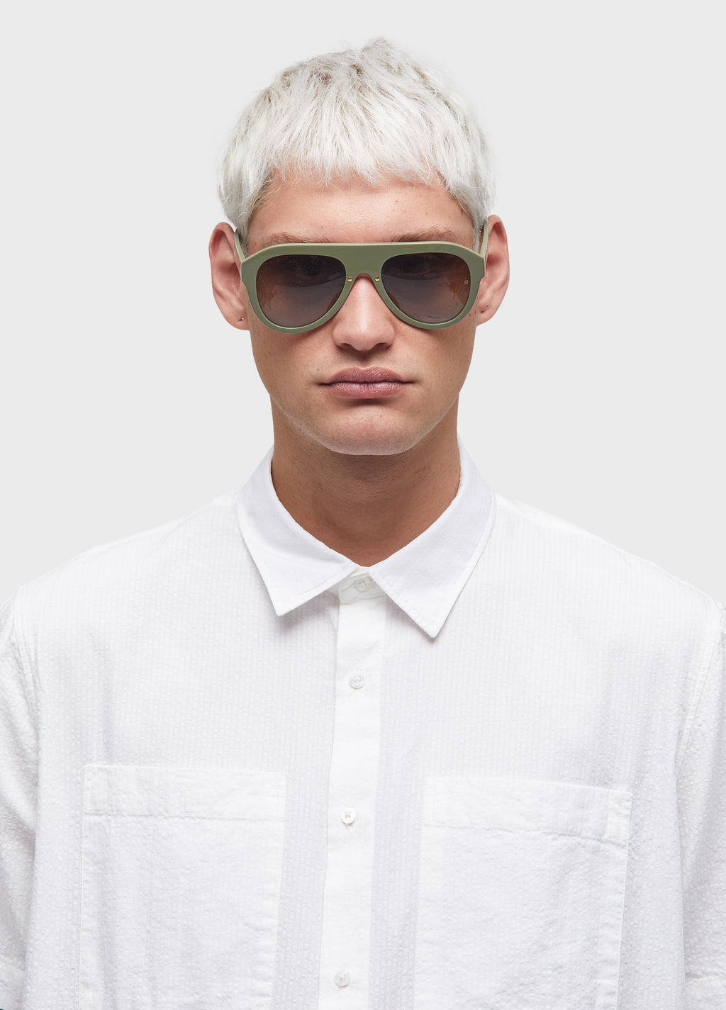 CAMISA COTTON TEXTURE MC OFF-WHITE