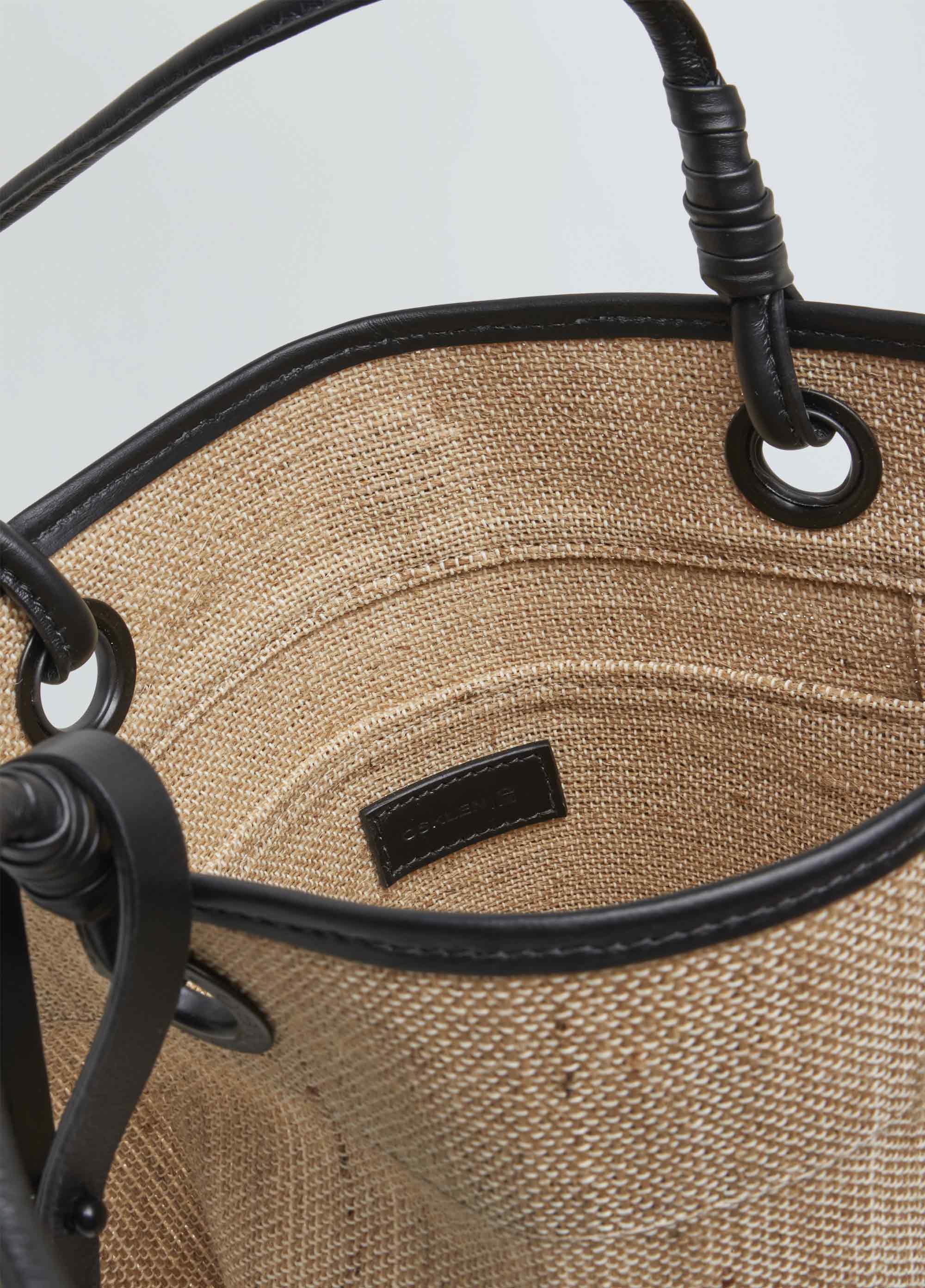 BOLSA TOTE FLAT COURO JUTA ECO