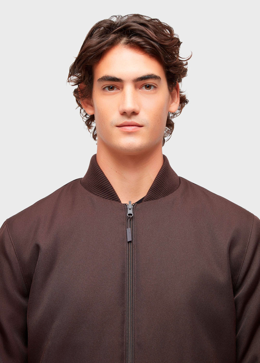 JAQUETA BOMBER DOUBLE PLAIN CASTANHO/CAQUI