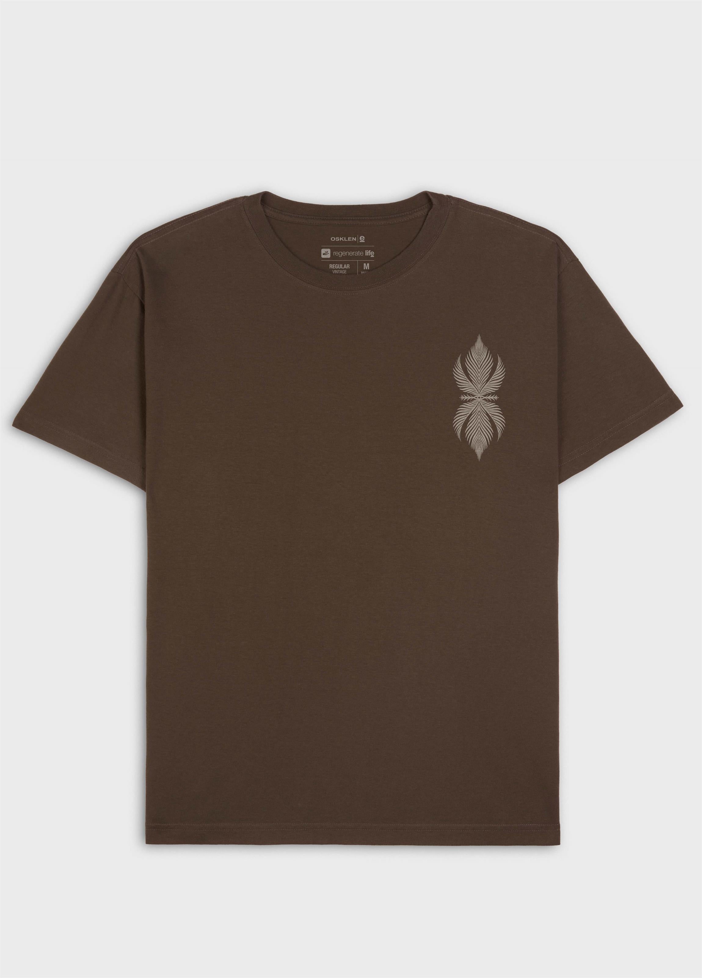 T-SHIRT VINTAGE LEAF MC MARROM NOZ