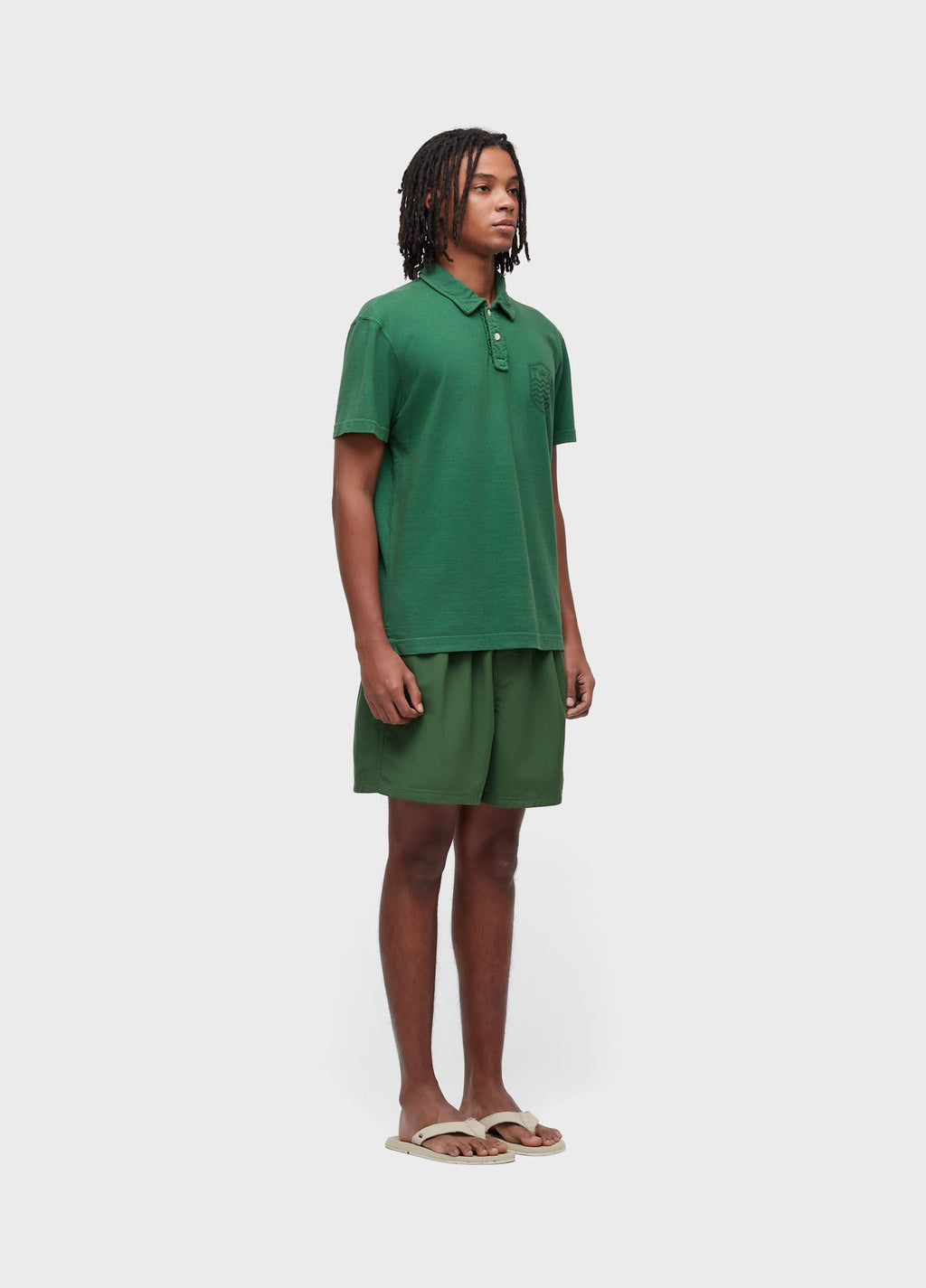 CAMISA POLO STONE MC COLORS VERDE MATA