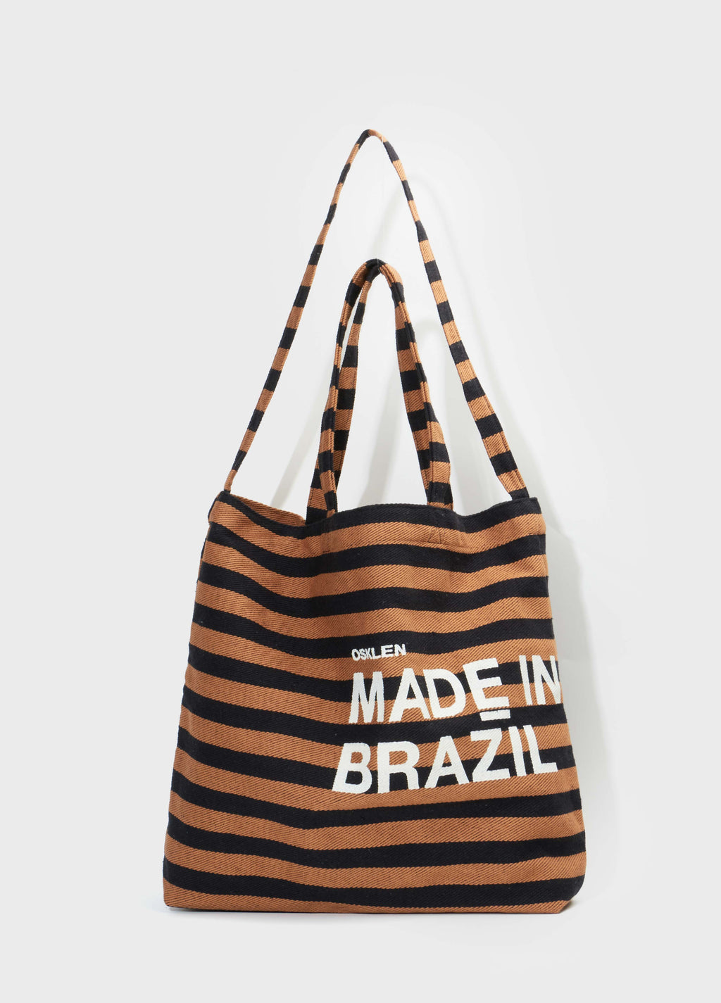 BOLSA TOTE MADE IN BRAZIL BLACK STRIPES