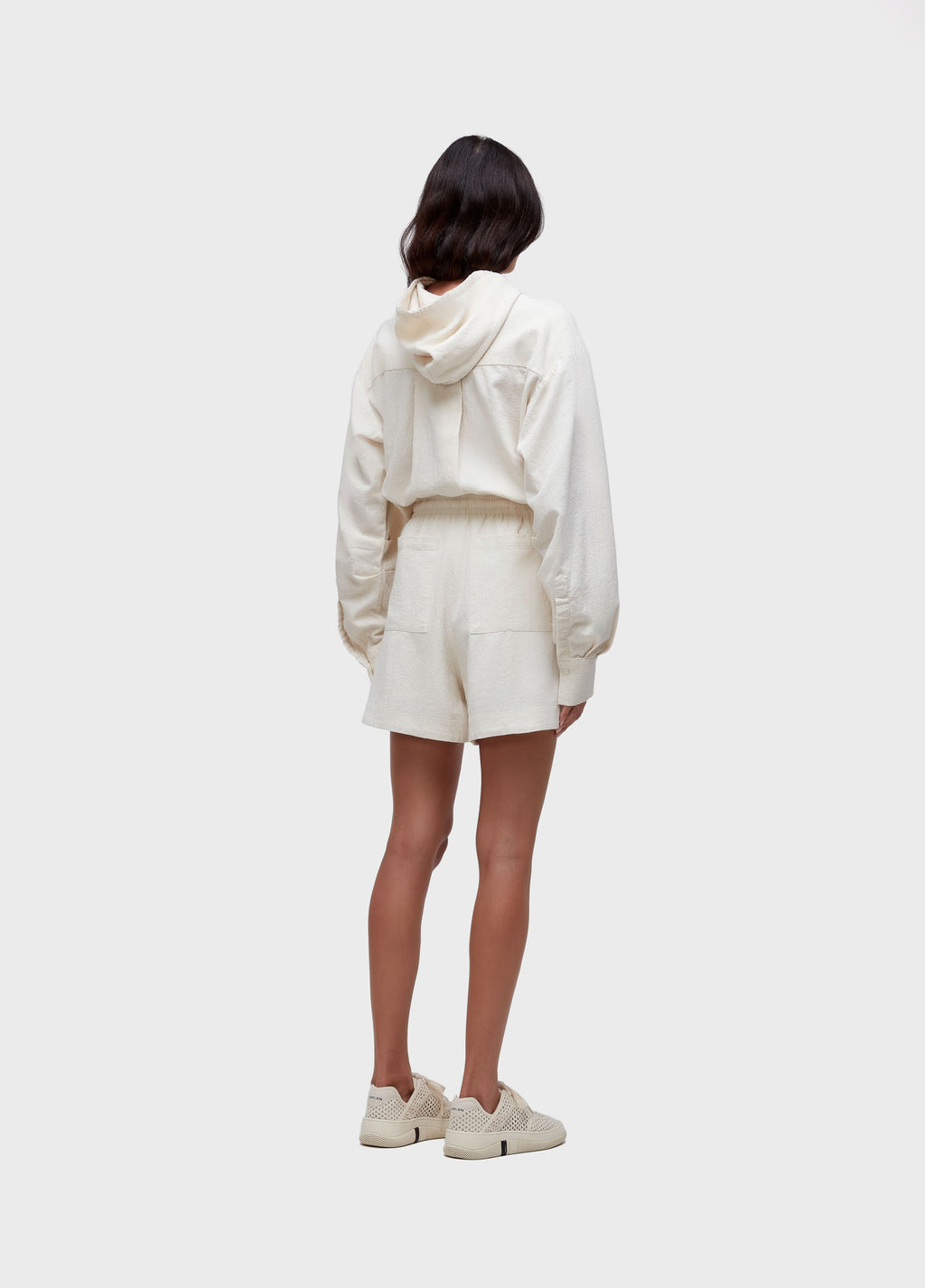 SHORT BORDADO CONCHA OFF-WHITE