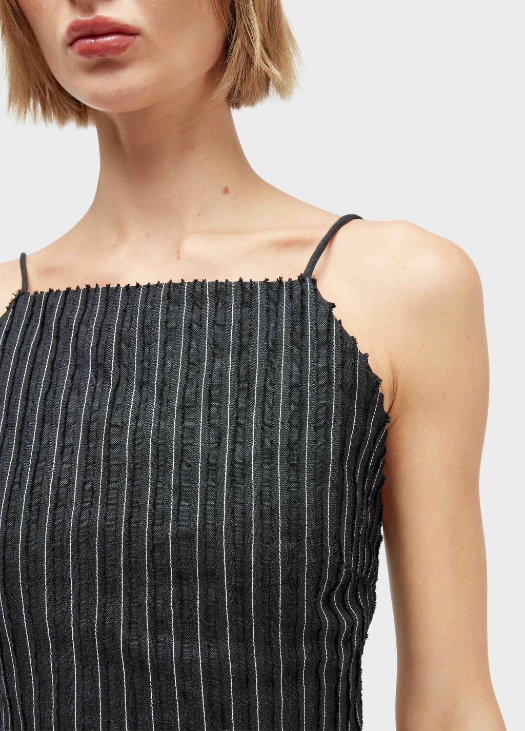 BLUSA TIRAS SMOKING LINEN