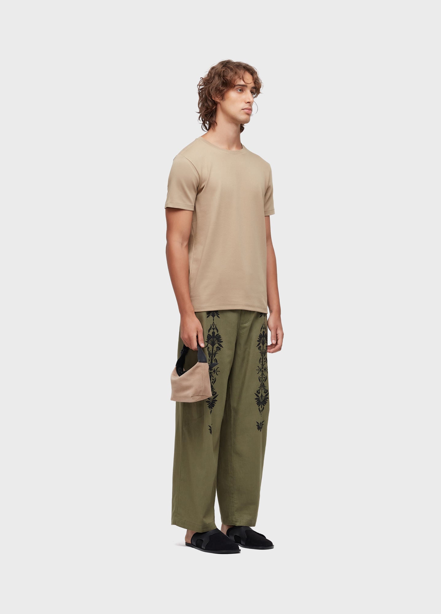 CALÇA LINEN PALMEIRA ARABESCOS
