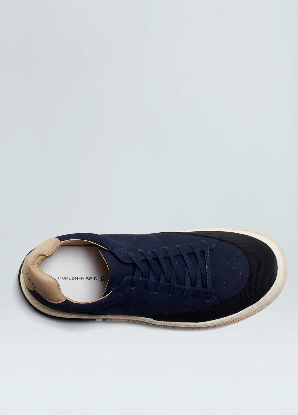 TENIS HYBRID LACES NOBUCK MASC AZUL MARINHO/PRETO/BEGE CLARO