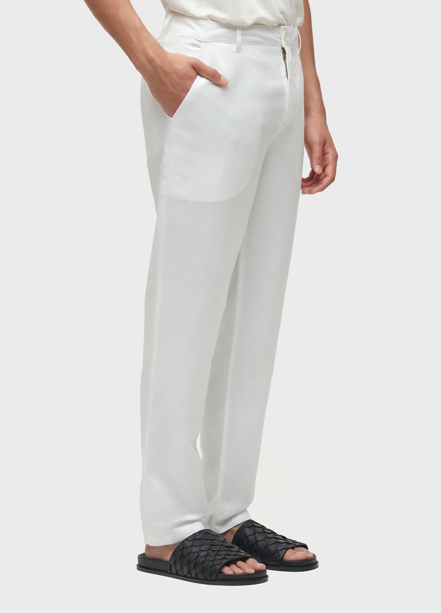 CALCA ALFAIATARIA FLUID LINEN