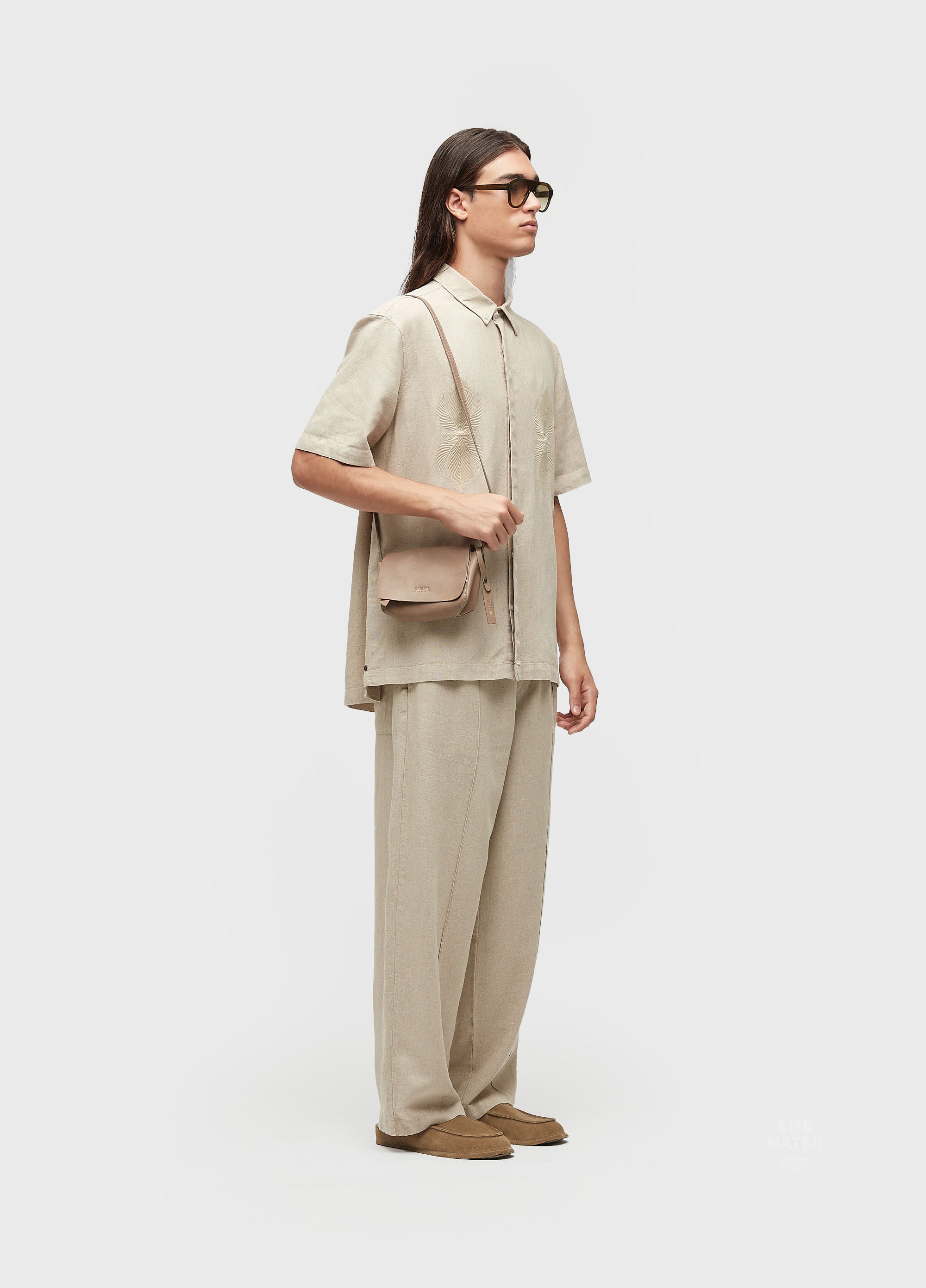 CAMISA LINEN BORDADO MC