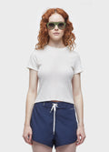 BABY TEE FEM SOFT RIB OFF-WHITE