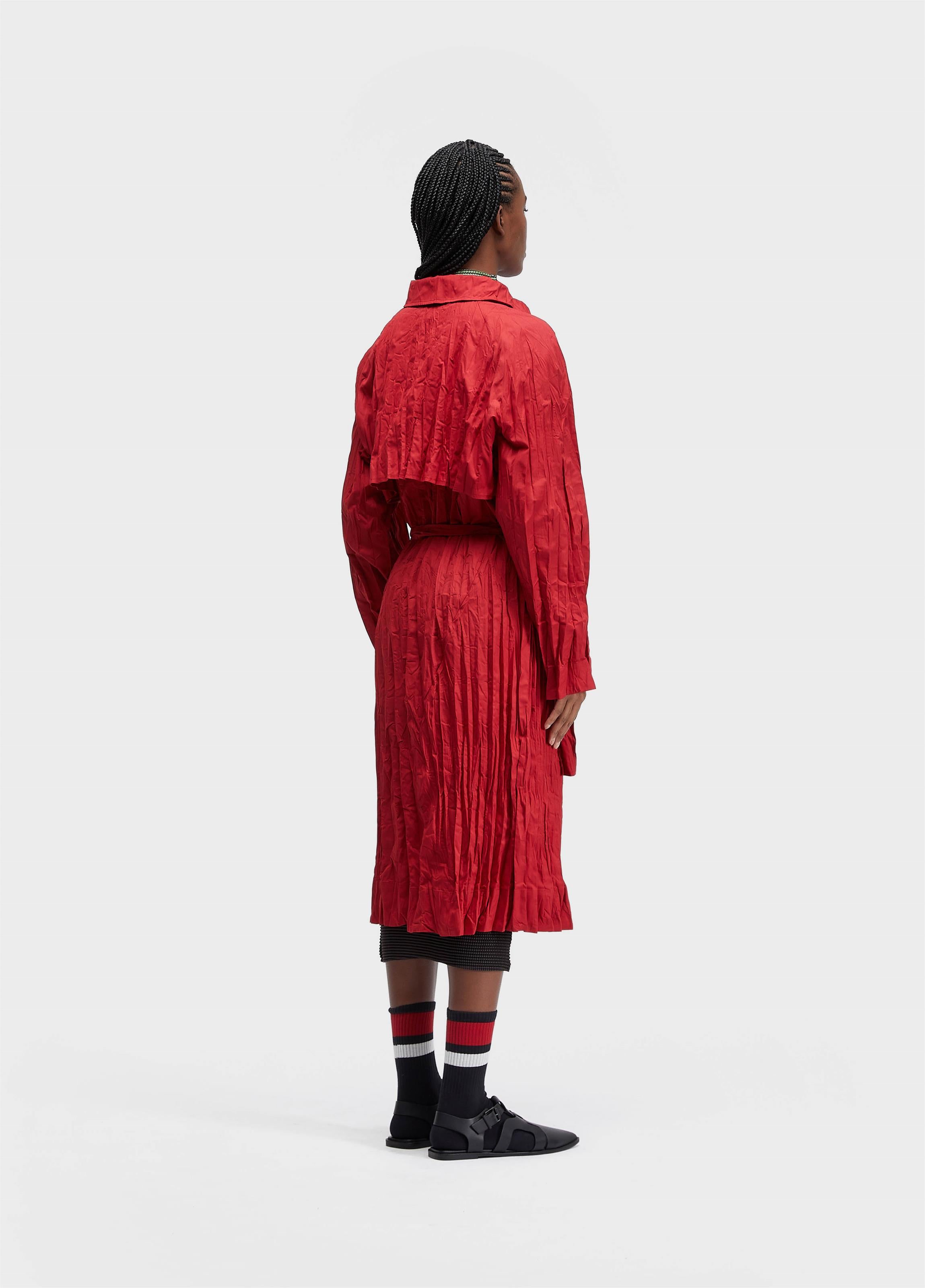 TRENCH COAT WRINKLED TRICOLINE