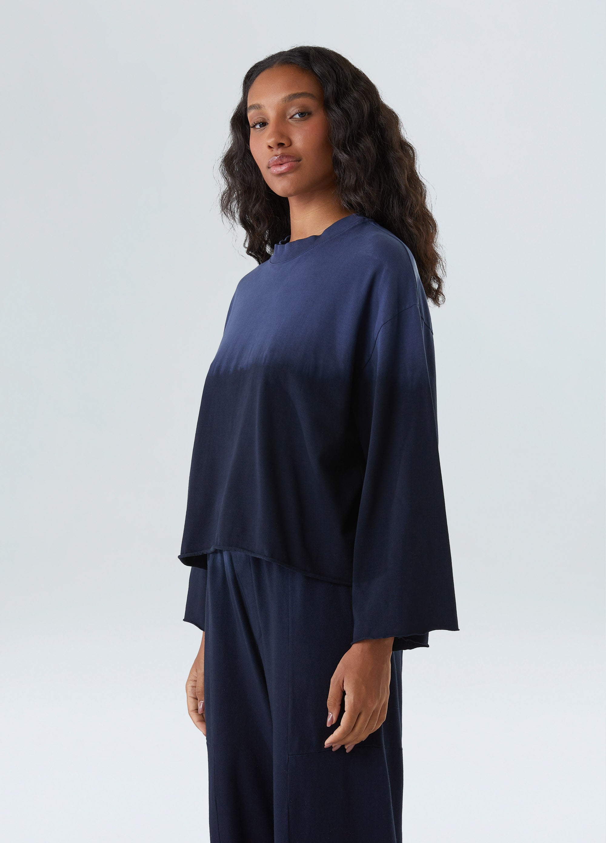 BLUSA ML TIE DYE BLUES MARINHO