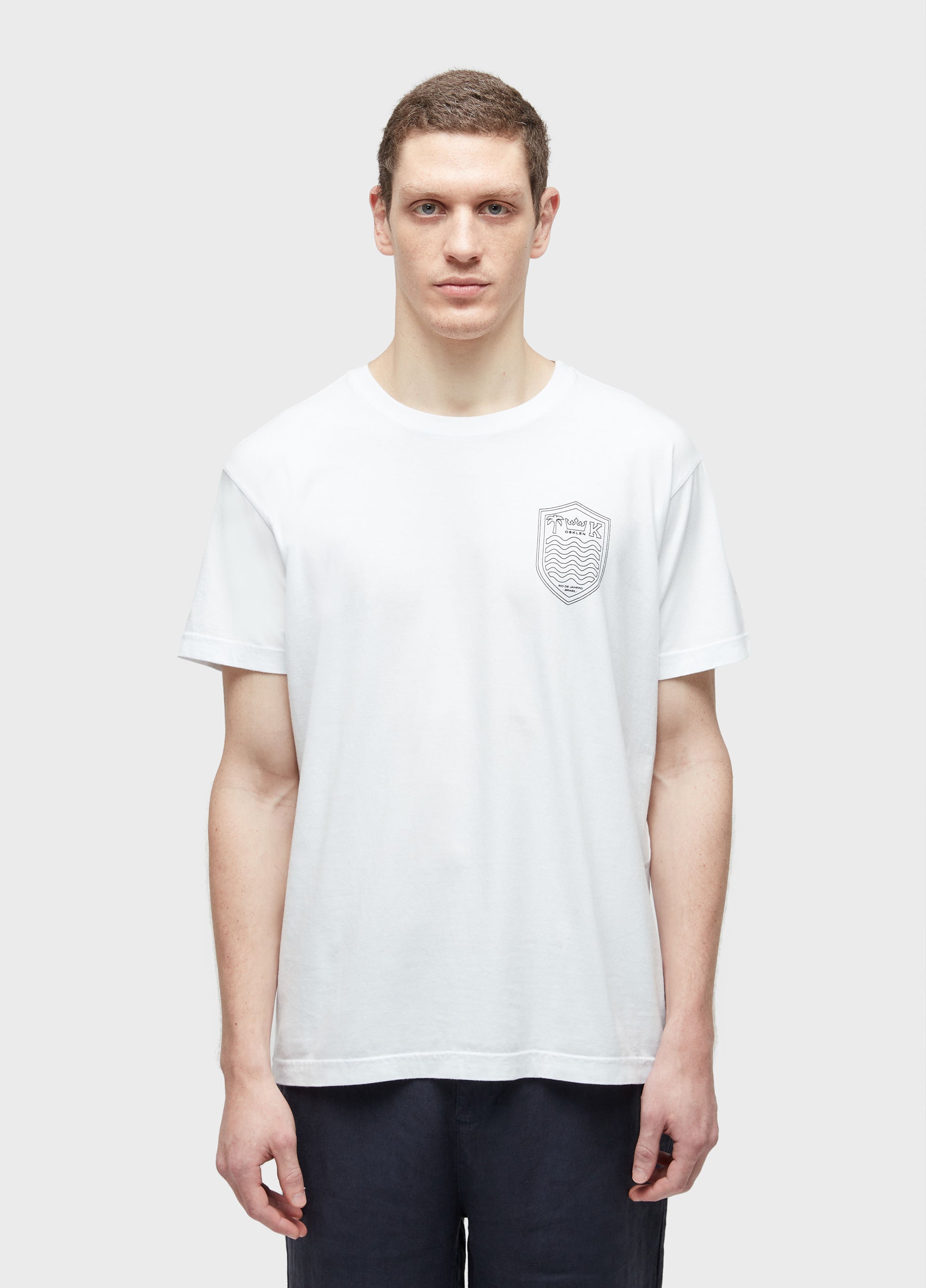 T-SHIRT VINTAGE BRASAO TRACO MC BRANCO