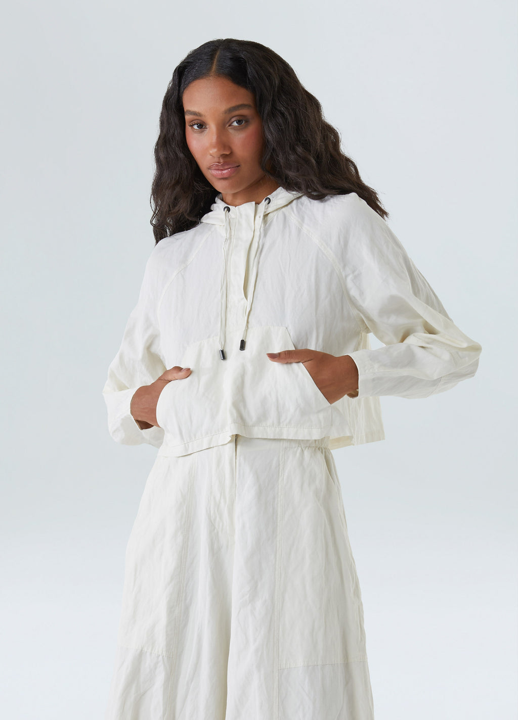 CASACO COTTON CANGURU OFF-WHITE