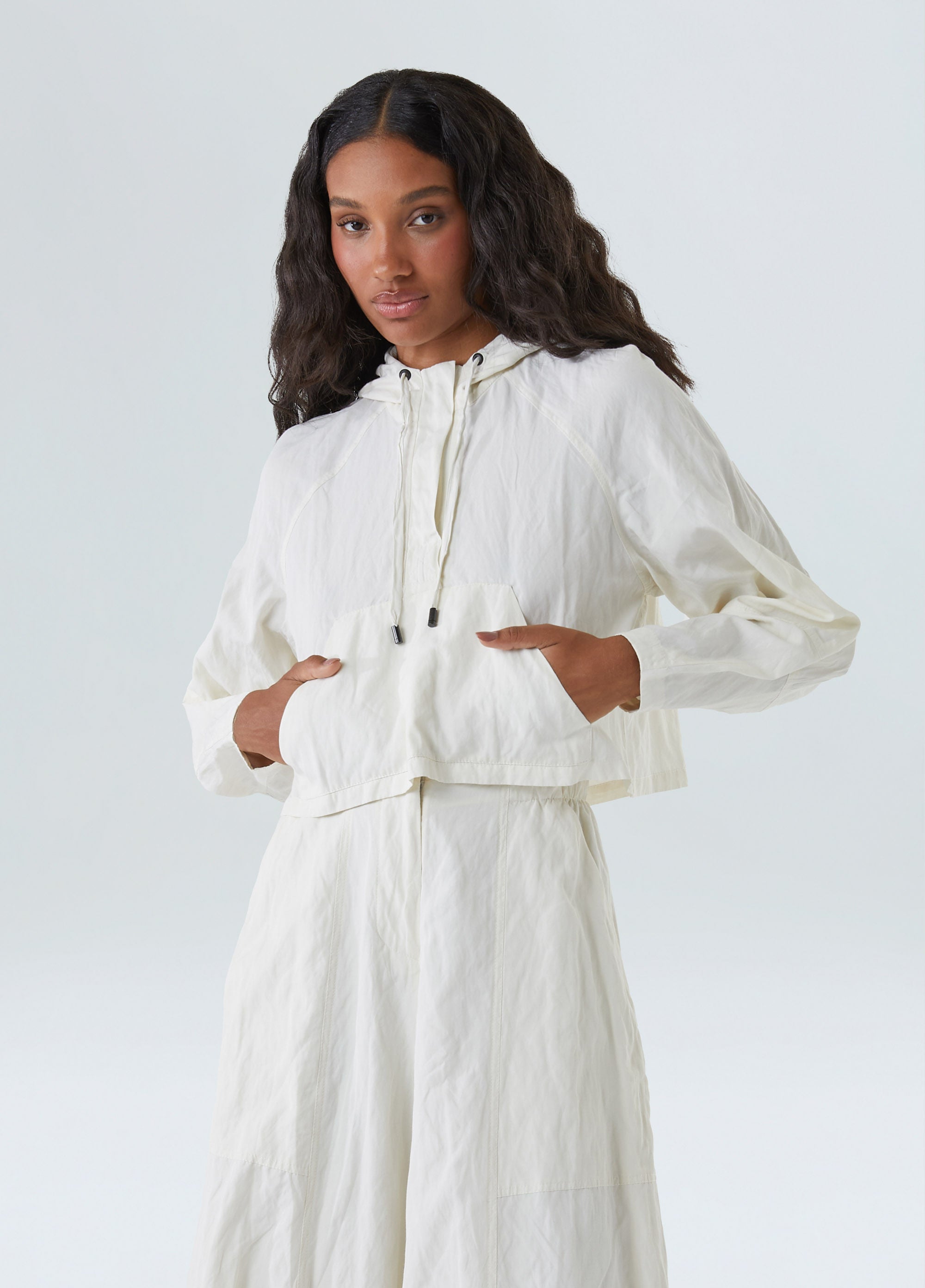 CASACO COTTON CANGURU OFF-WHITE