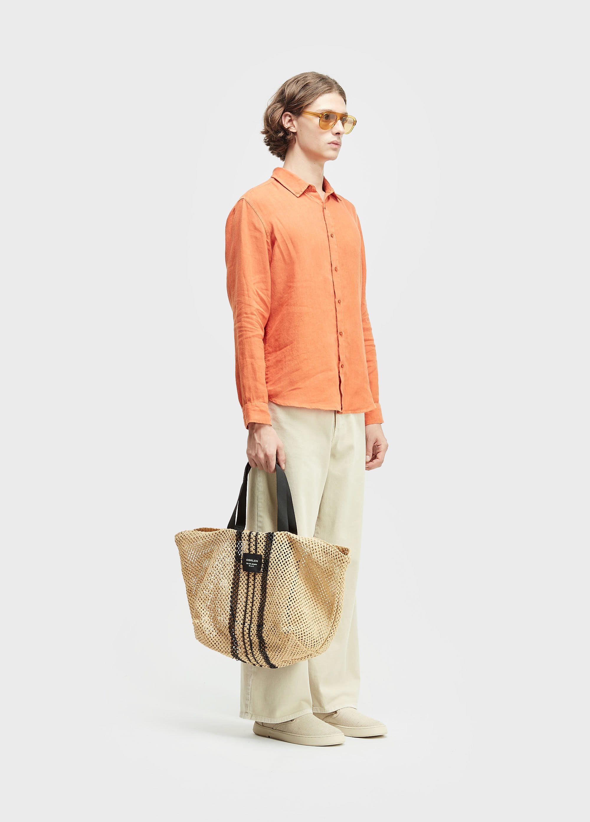 BOLSA TOTE TELA PRANCHAO NATURAL/PRETO