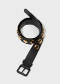 CINTO MAXI TACHAS OURO PRETO/DOURADO