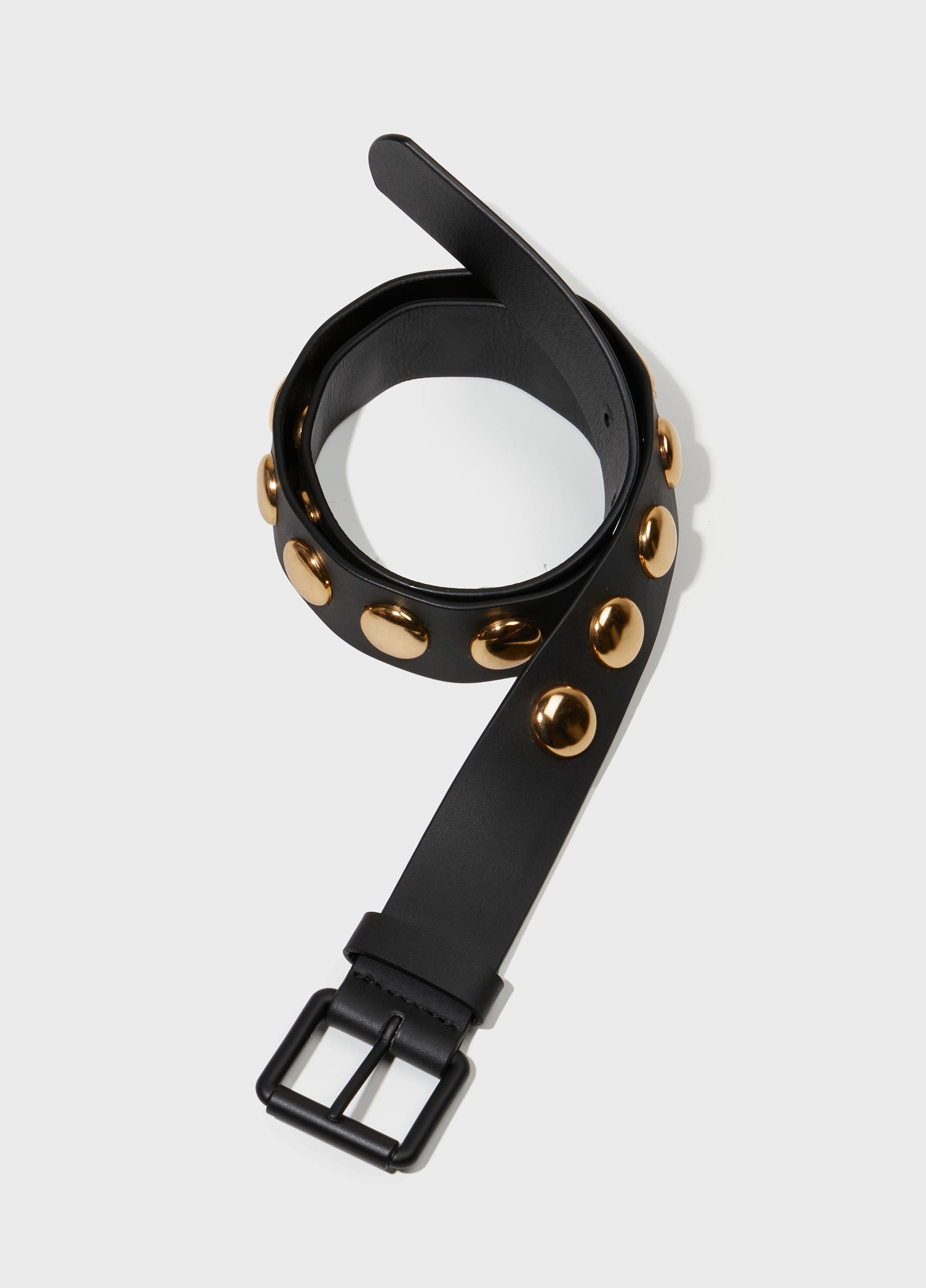 CINTO MAXI TACHAS OURO PRETO/DOURADO