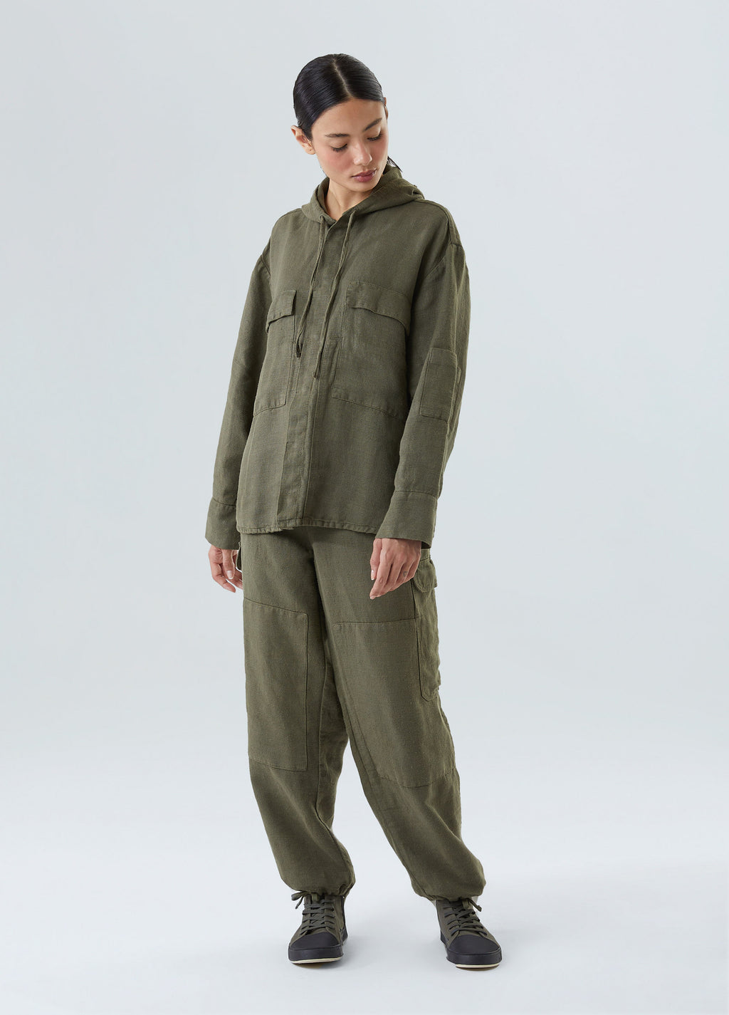 CAMISA CAPUZ DOUBLE FACE VERDE FOREST