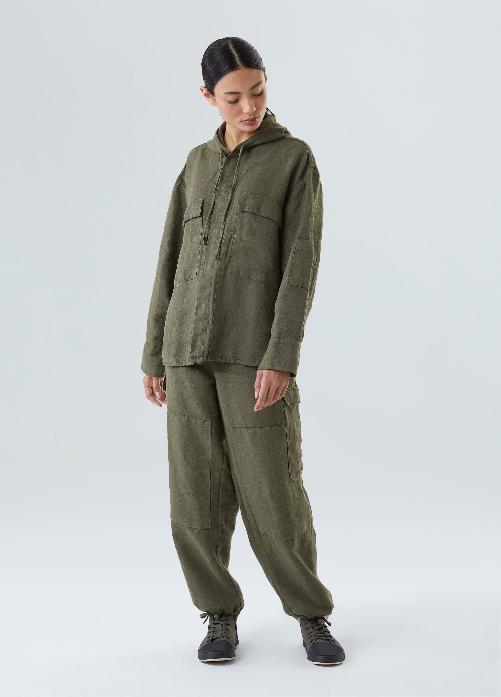 CAMISA CAPUZ DOUBLE FACE VERDE FOREST