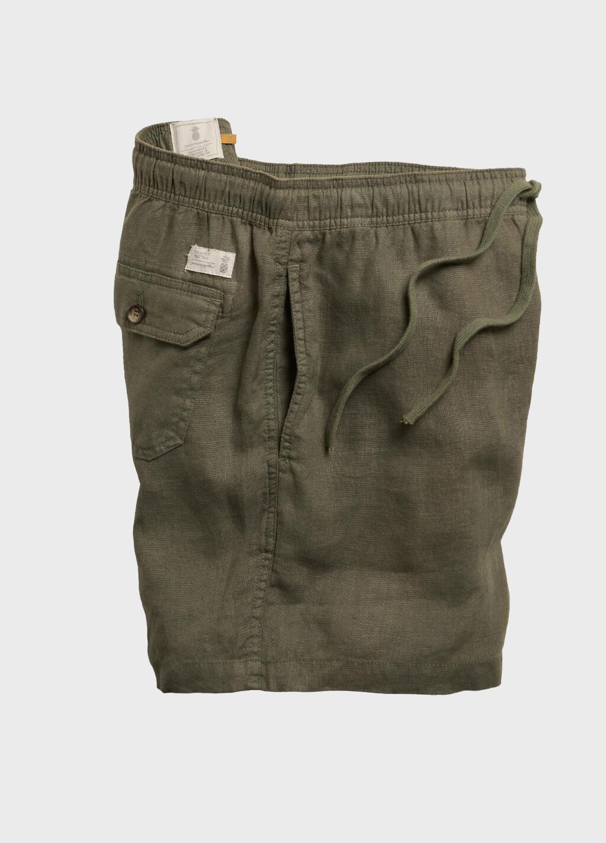 SHORT 100% LINHO VERDE MUSGO