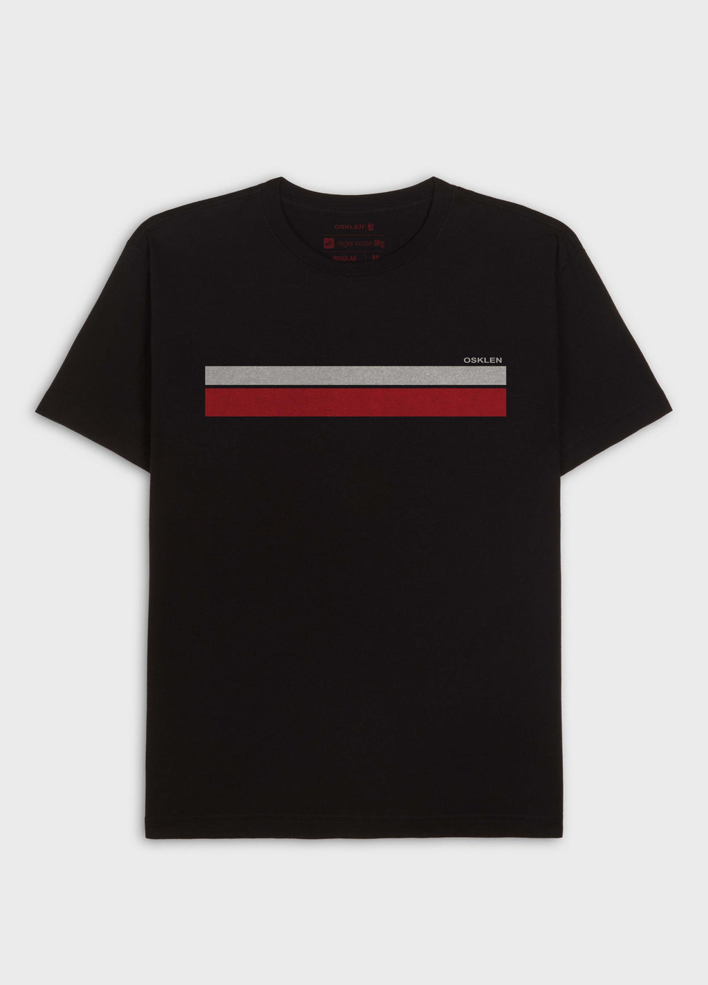 T-SHIRT VINTAGE LISTRADO MC PRETO