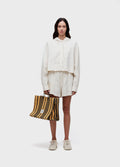 SHORT BORDADO CONCHA OFF-WHITE