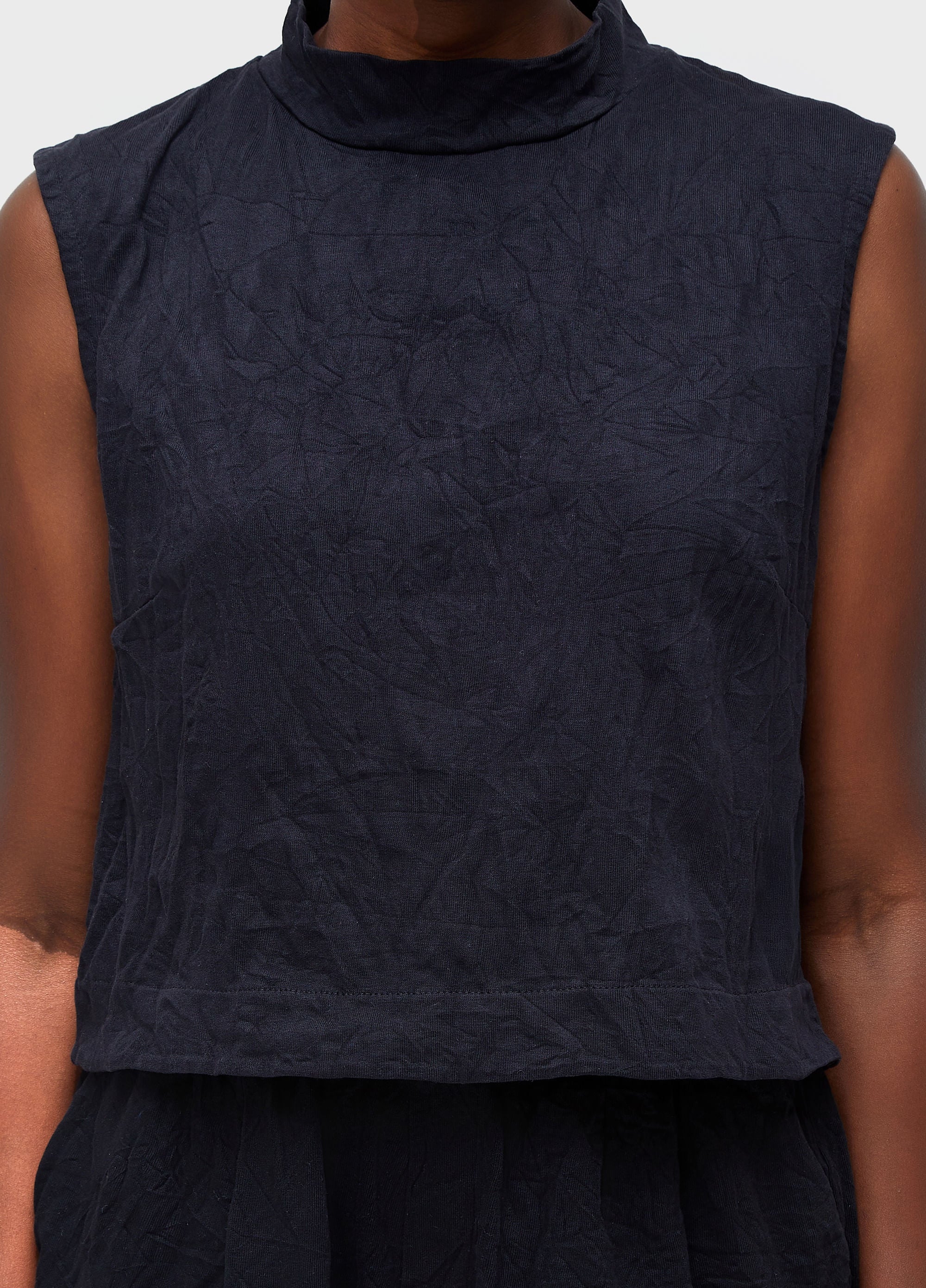 SLEEVELESS GOLA ALTA WRINKLE